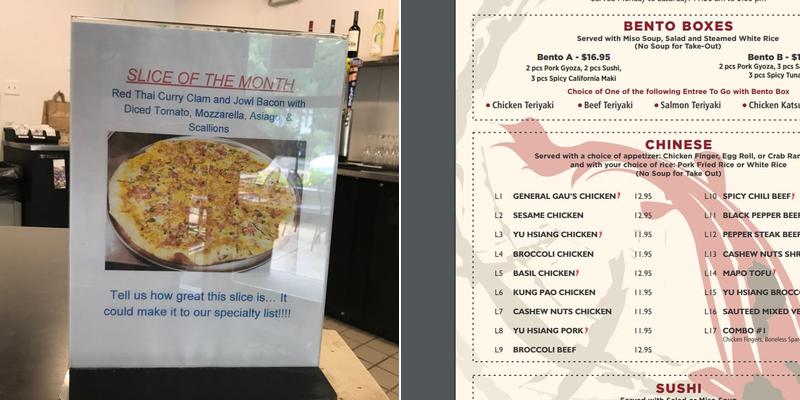 UpperCrust Pizzeria Menu