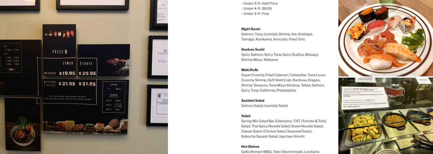 Sushi On Menu