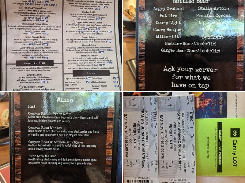 The Copper Pot on Broadway Menu