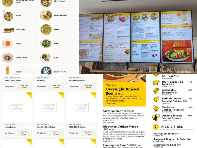 Modern Market Eatery Menu