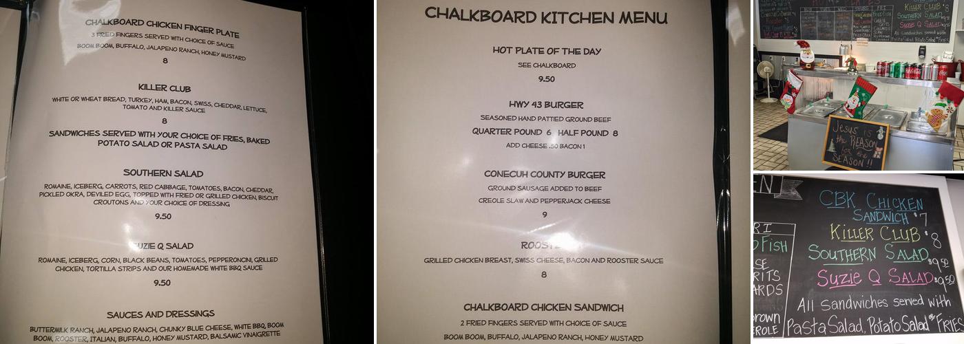 Chalkboard Kitchen Menu