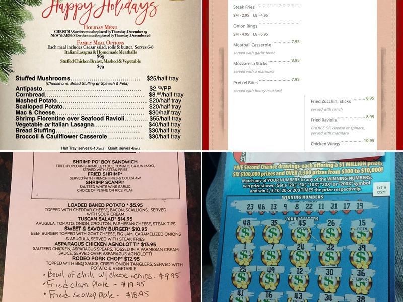 TJ's Food & Spirits Menu