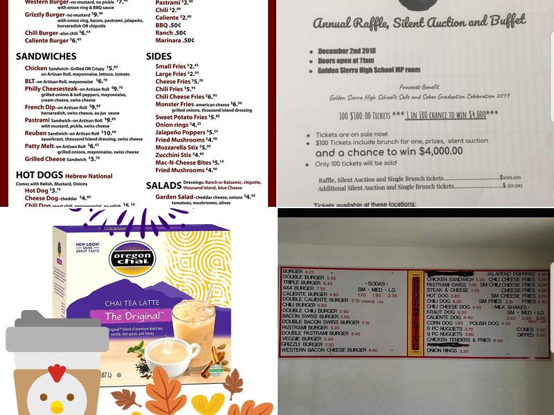 Red Rooster Burgers & Brew Menu