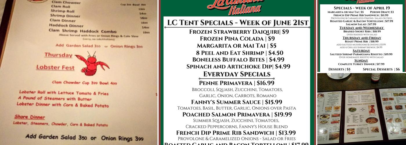 La Cantina Italiana Menu