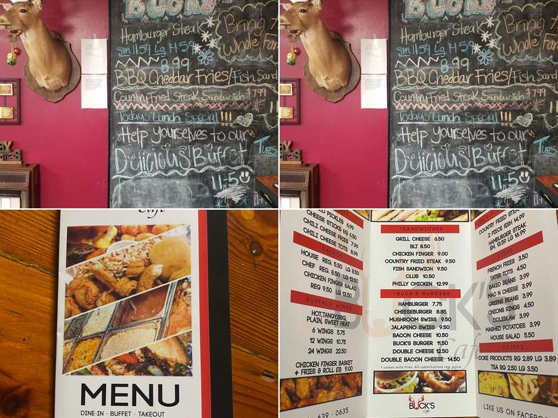 Buck's Cafe Menu