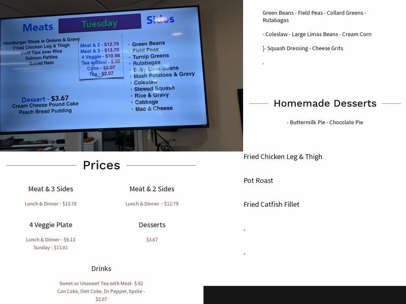 Must Stop Cafe Menu