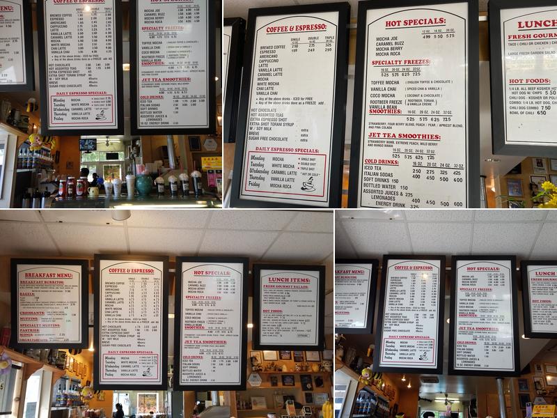 Buzz Thru Joe's Menu