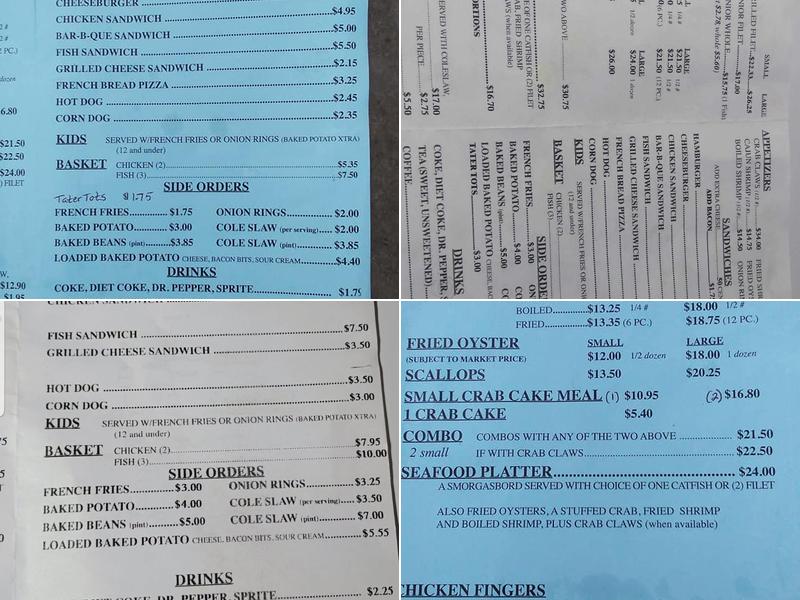 Truman's Seafood & Sandwiches Menu