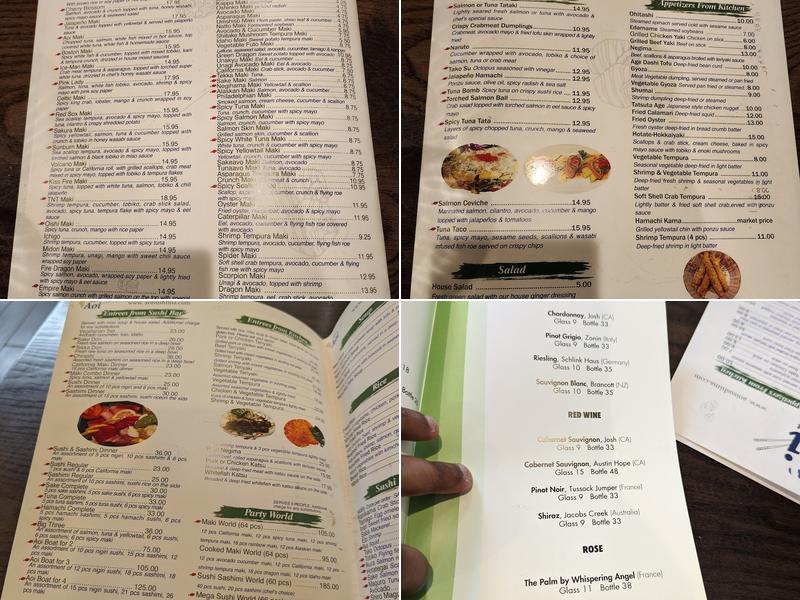 Aoi Japanese Restaurant Menu