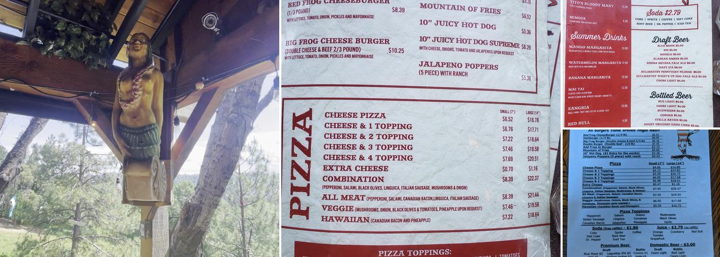 Red Frog Menu