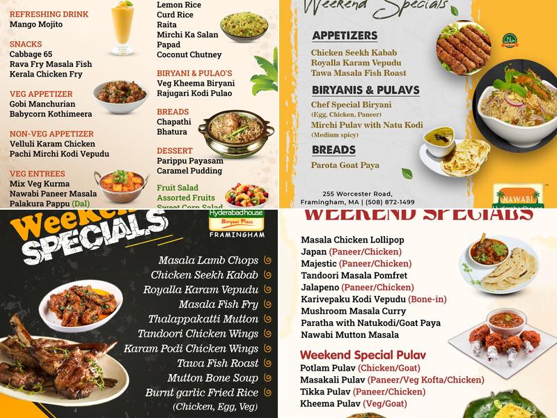 Nawabi Hyderabad House Menu