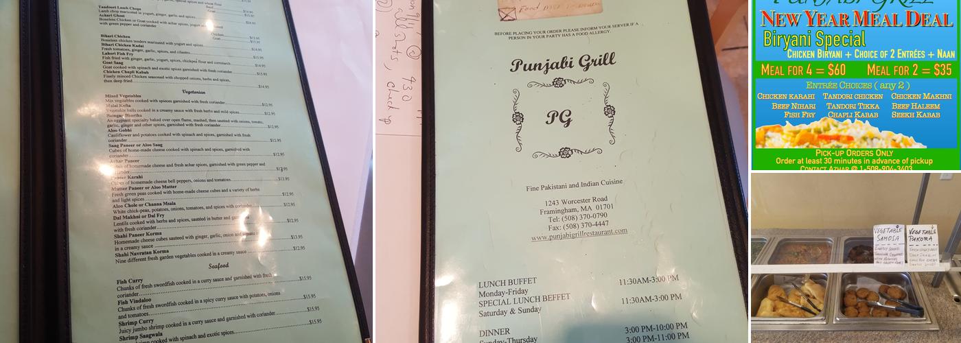 Punjabi Grill Menu