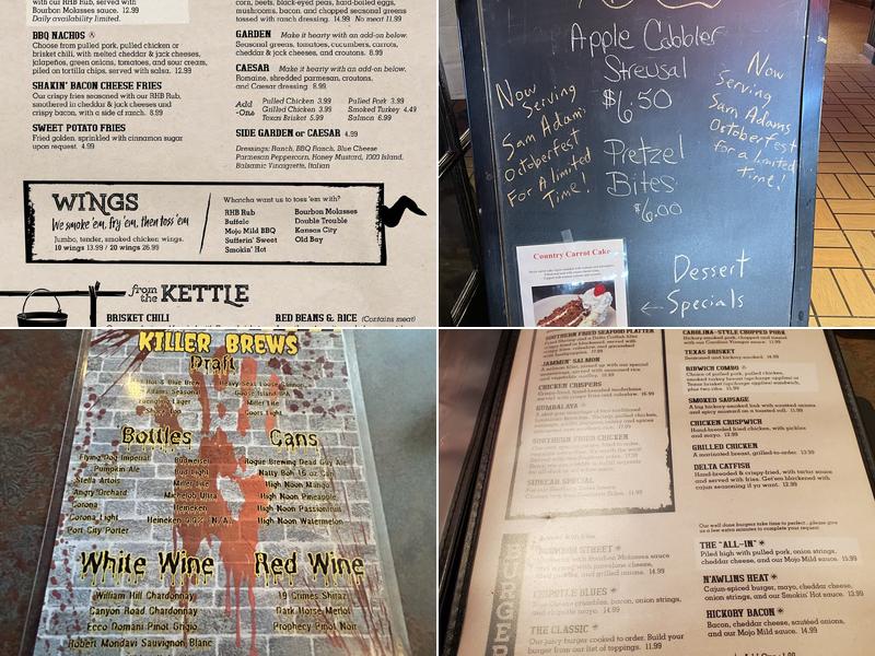 Red Hot & Blue Annapolis Menu