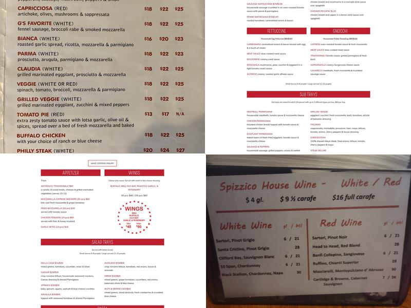 Spizzico Italian Kitchen Arnold Menu