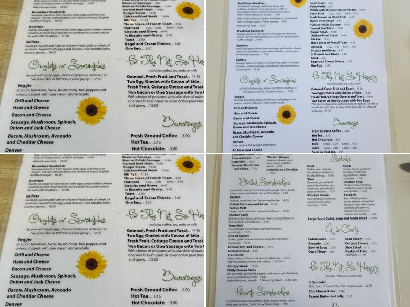 Jenn's Café Menu