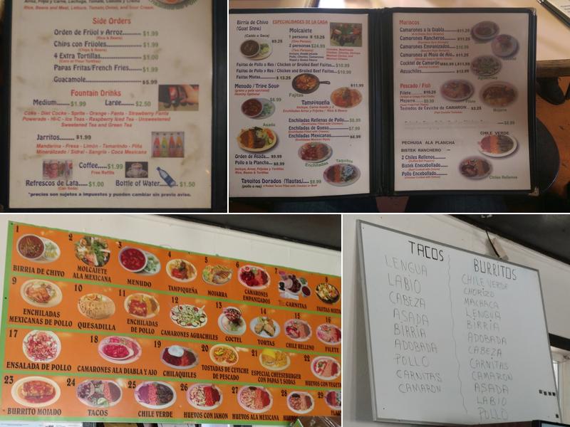 Birrieria Sergio Menu