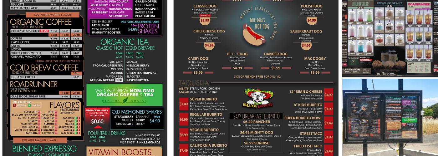 Bulldog Express Drive Thru Menu