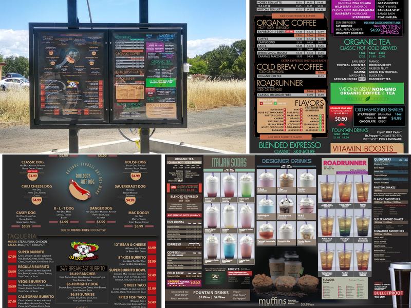 Bulldog Express Drive Thru Menu