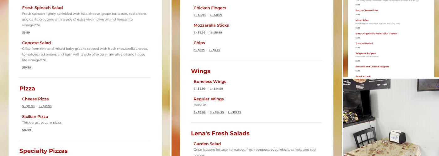Lena's Menu