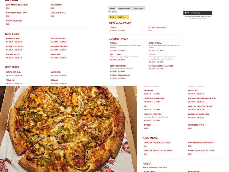Angelo's House of Pizza Menu