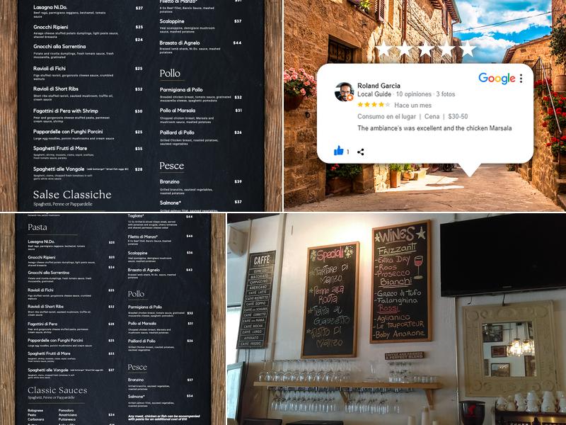 NiDo Caffe Italian Restaurant Menu