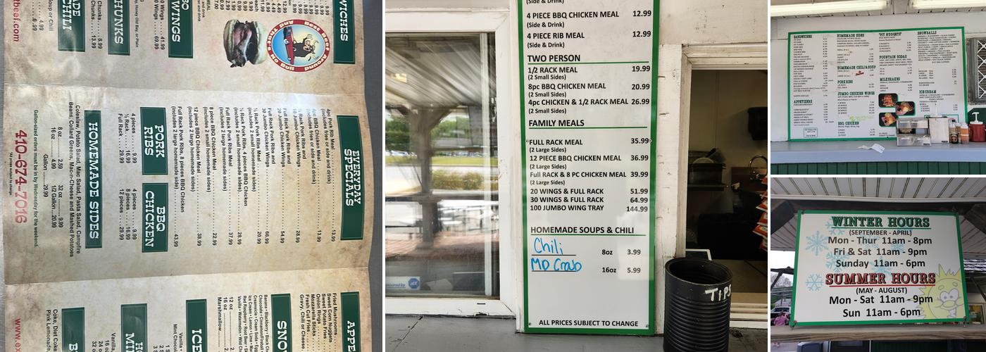 Expressway Pit Beef Menu