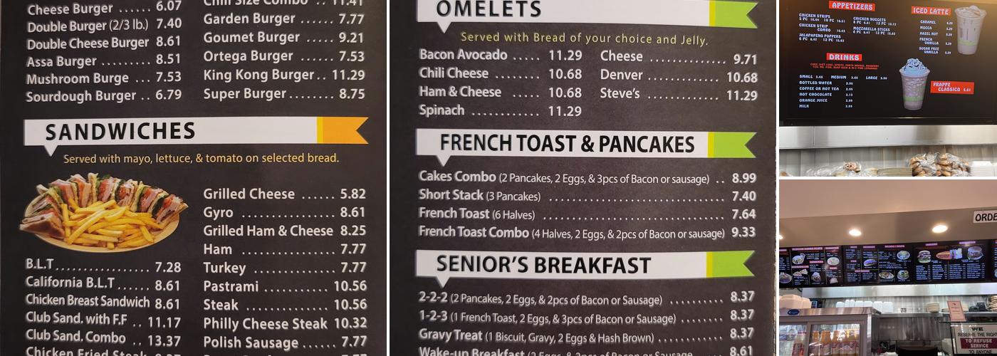 Steve's Burgers West Menu