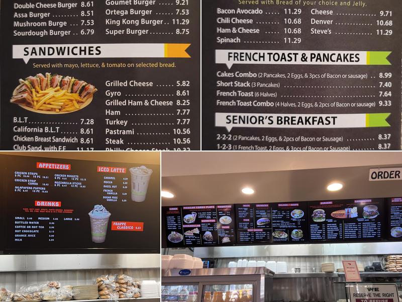 Steve's Burgers West Menu