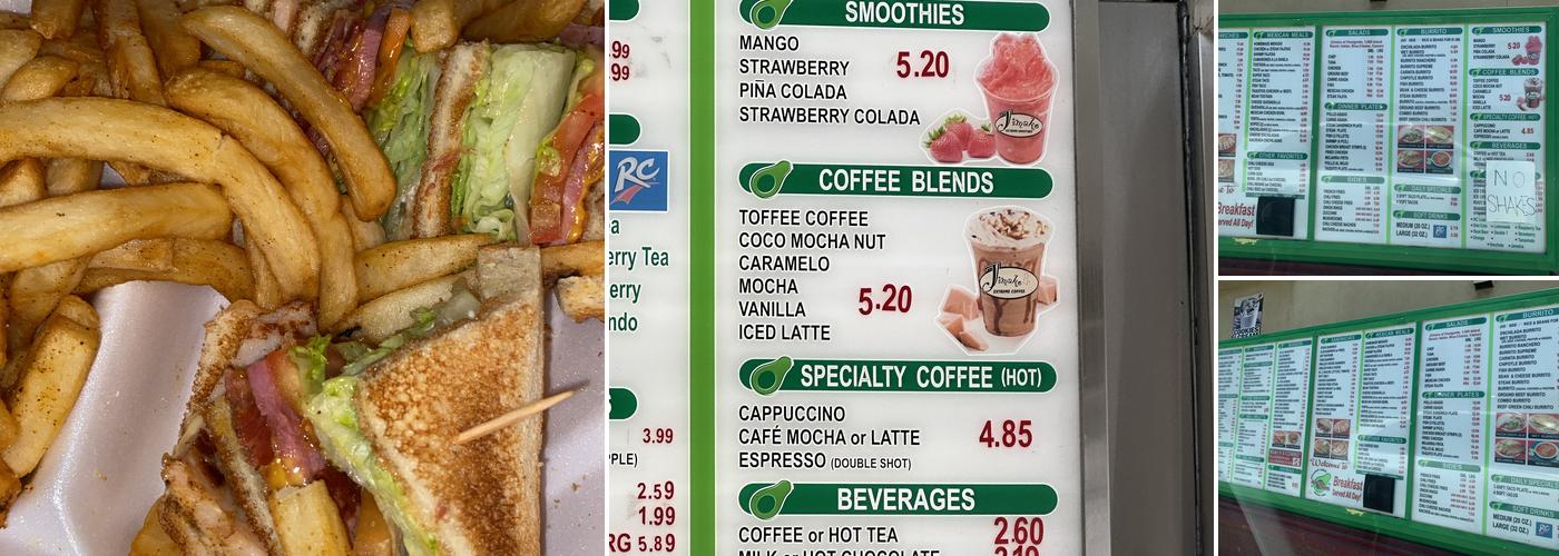Avocado Burger Menu
