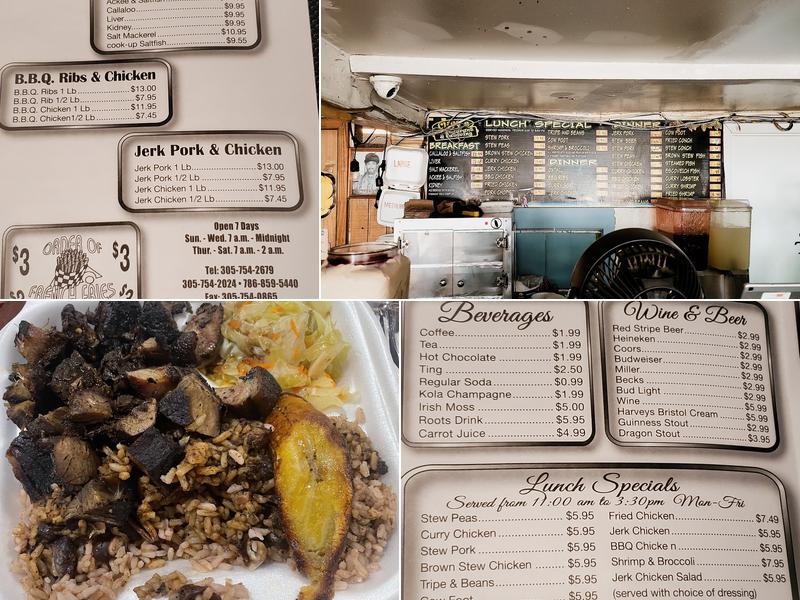 Cliff’s Restaurant & Catering Menu