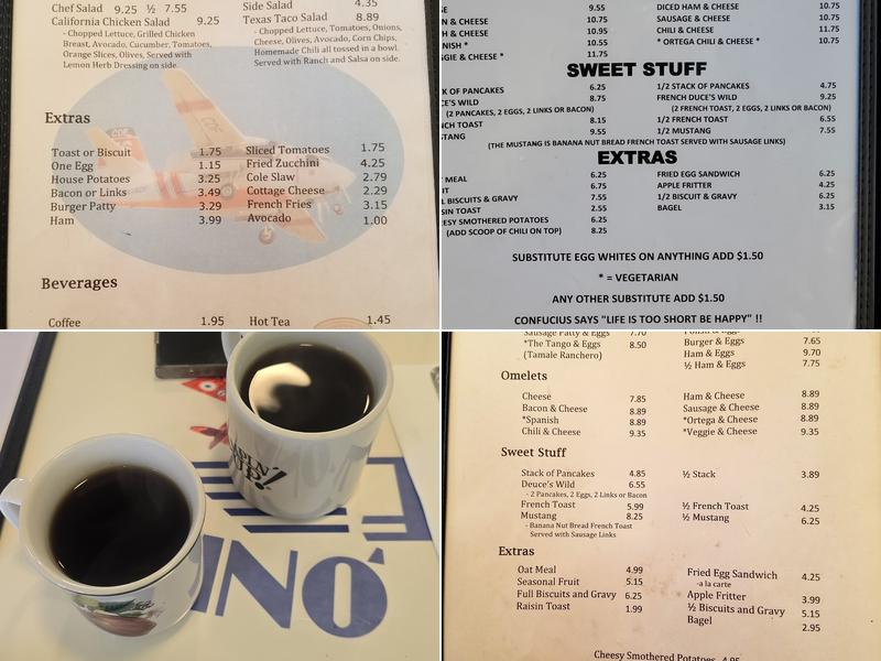 Hangar One Cafe Menu