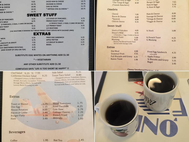 Hangar One Cafe Menu