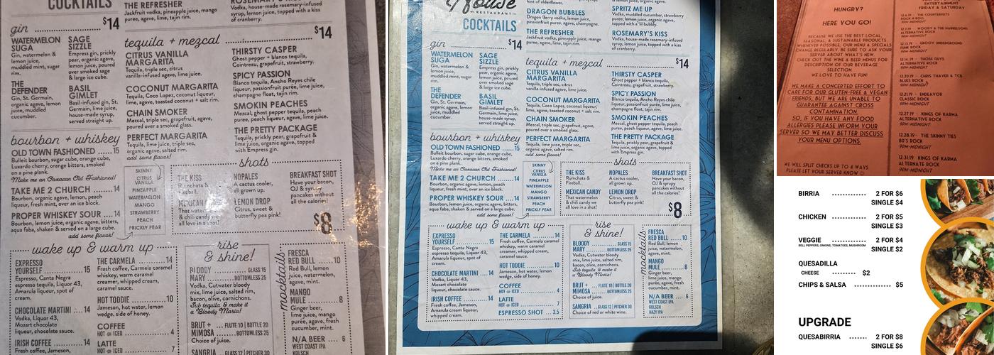 Public House Temecula Menu