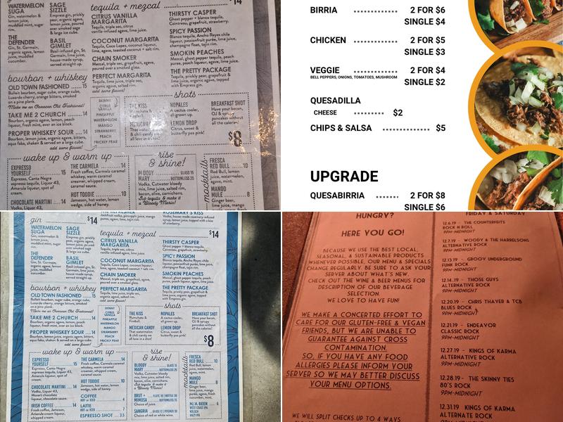 Public House Temecula Menu