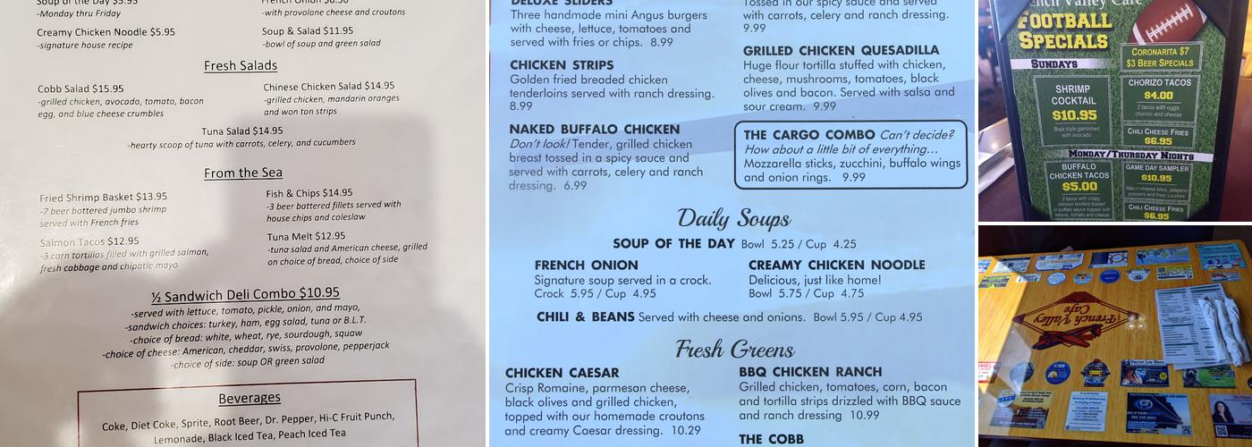 French Valley Cafe Menu