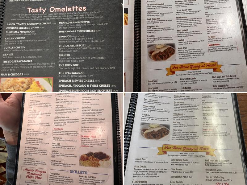 Annie's Cafe Lake Elsinore Menu