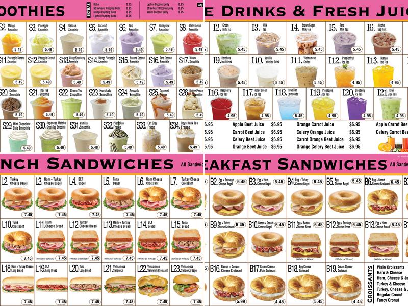 Sweet Daze Donut & Boba Menu