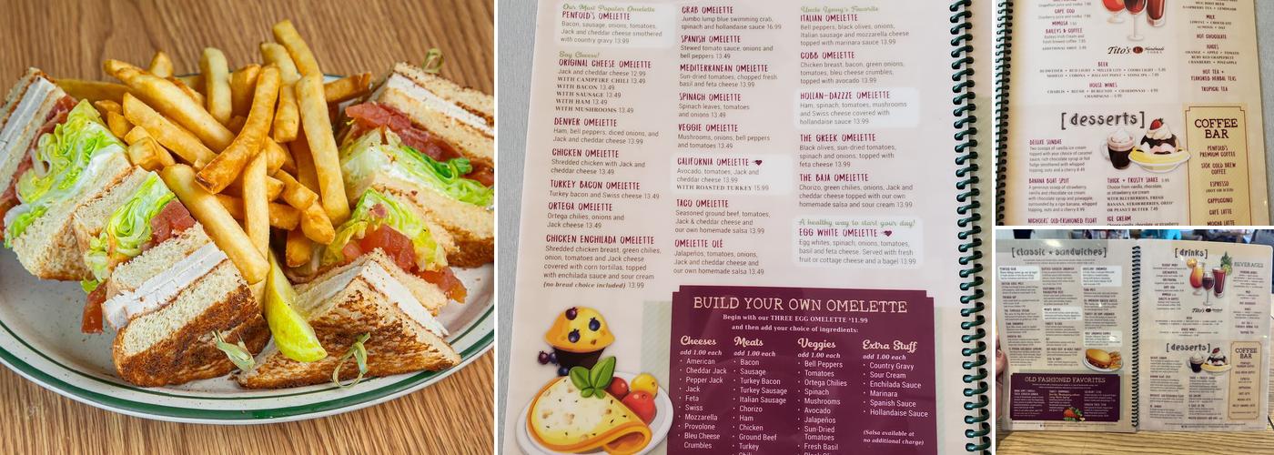 Penfold's Cafe & Bakery Menu