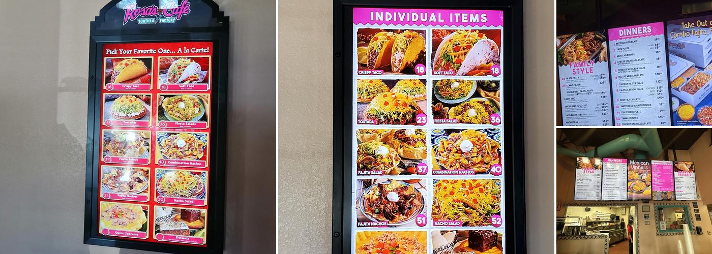 Rosa's Cafe & Tortilla Factory Menu