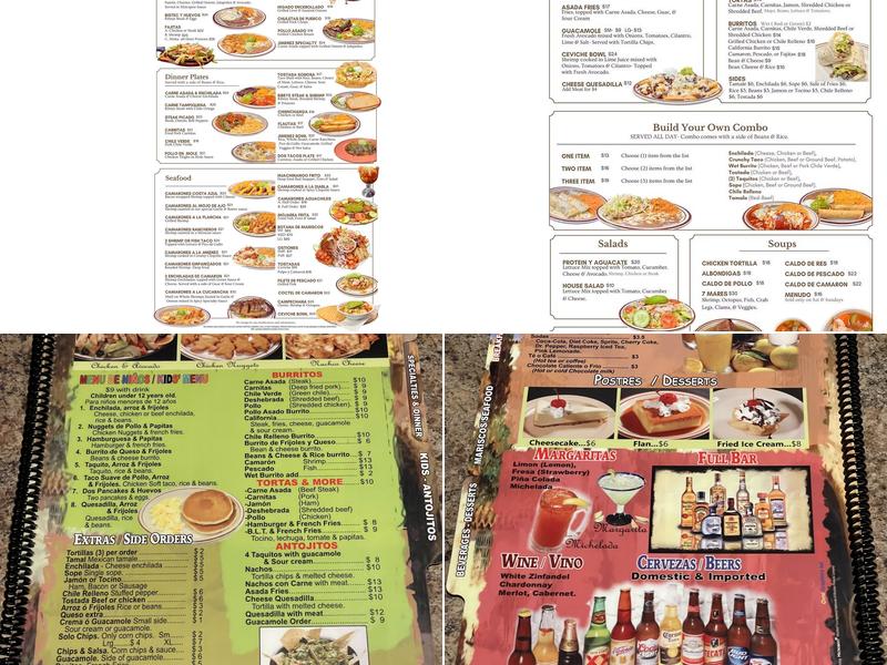 Casa Jimenez Mexican Restaurant Menu