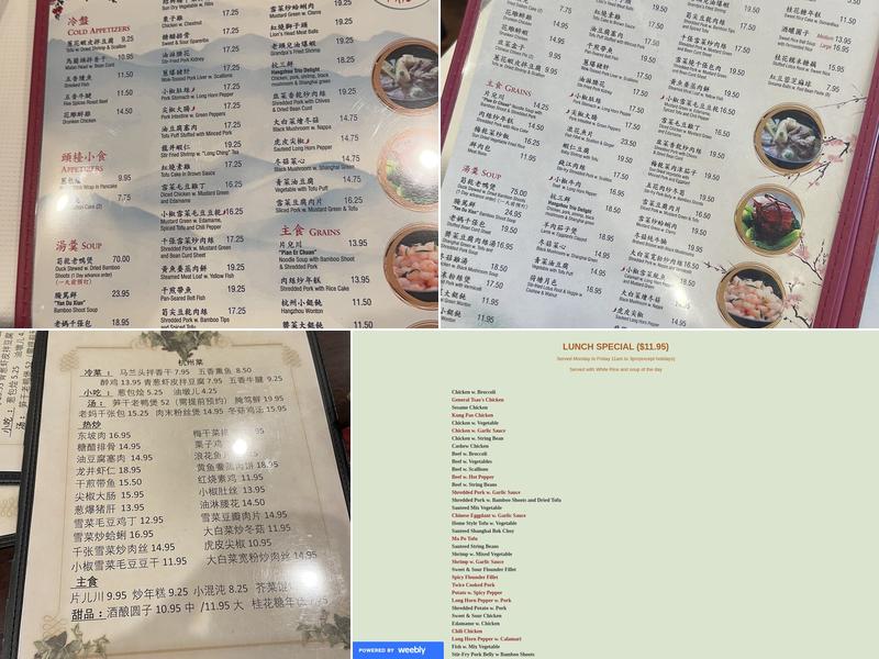 Szechuan's Dumpling Menu
