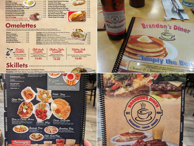 Brandon's Diner Menu