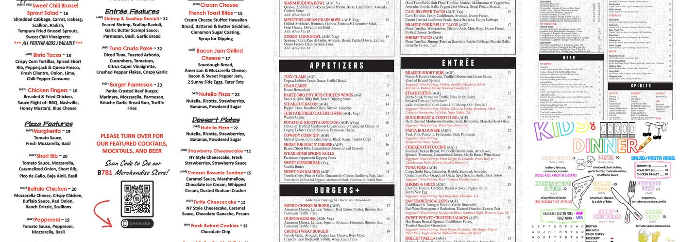 Bistro781 Menu