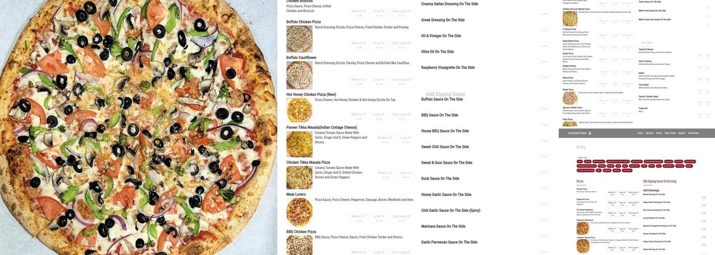 Catalina's Pizza Malden Menu