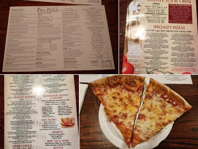 Pisa Pizza Menu
