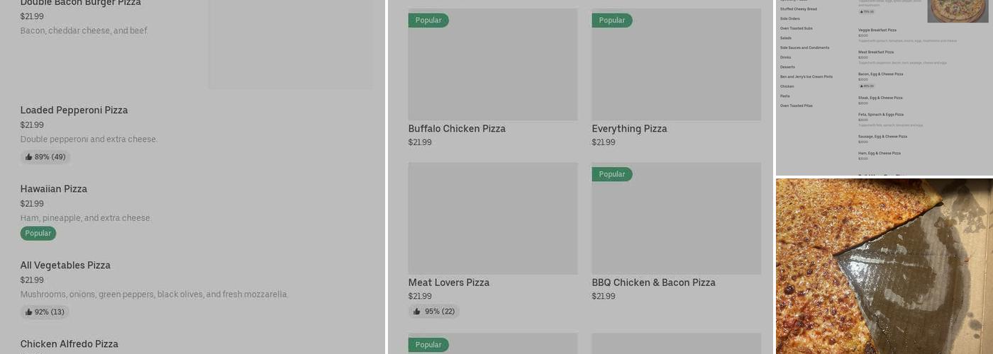 Pizza Days Menu