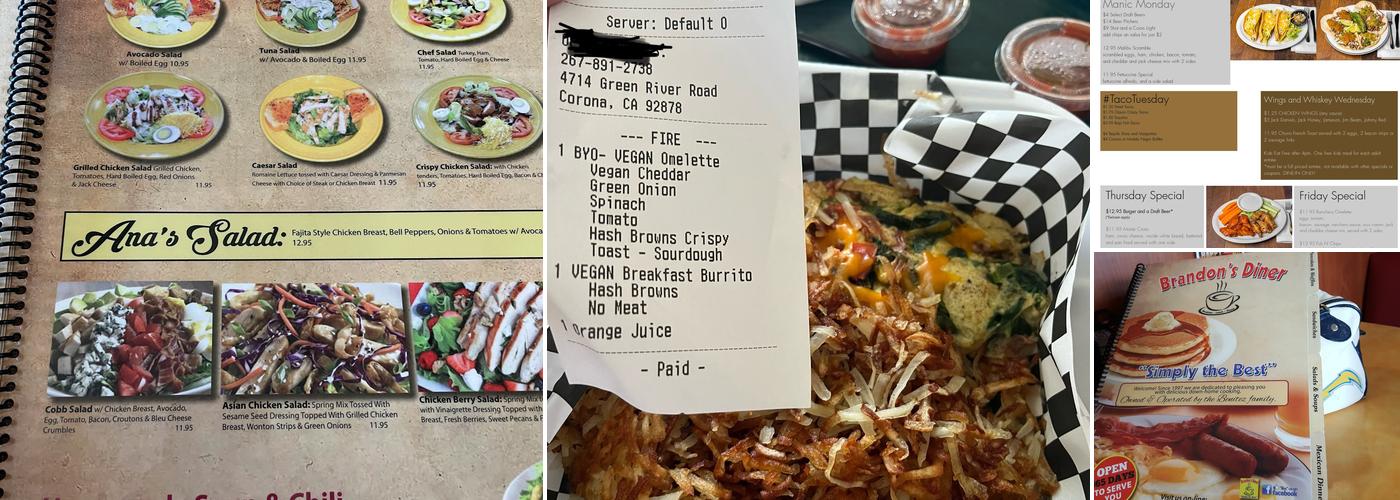 Roadside Cafè & Bar Menu