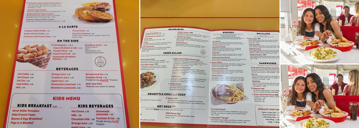 Ruby's Diner Menu