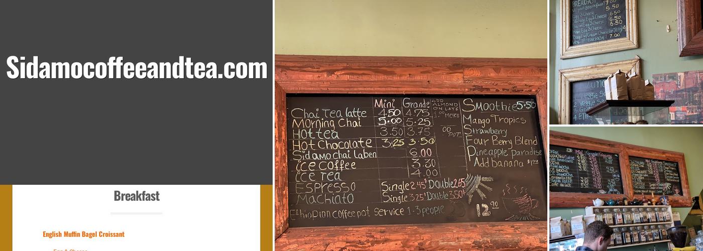 Sidamo Coffee & Tea Menu