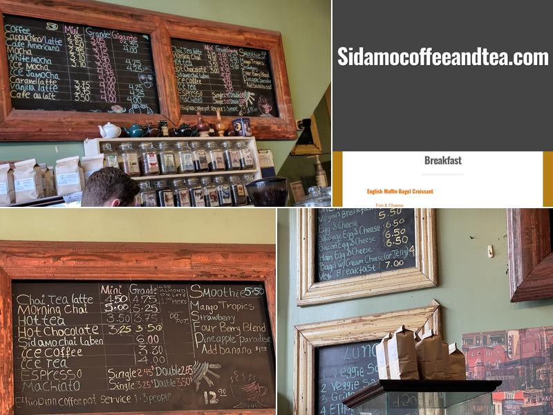 Sidamo Coffee & Tea Menu
